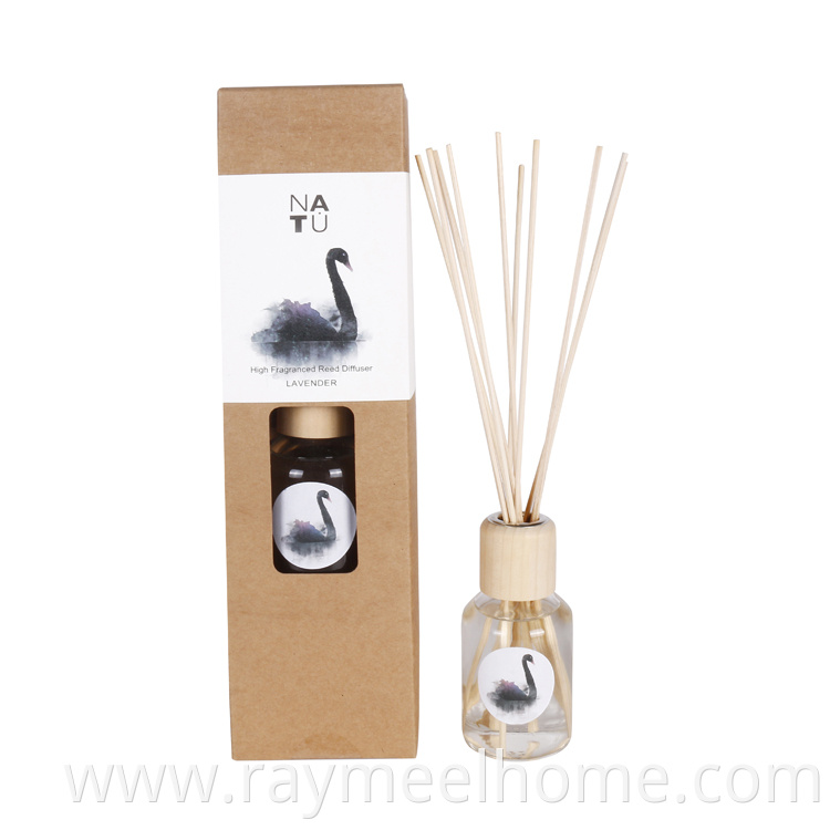 Home fragrance elegant room spray reed stick diffuser glass bottle 100ml with package box